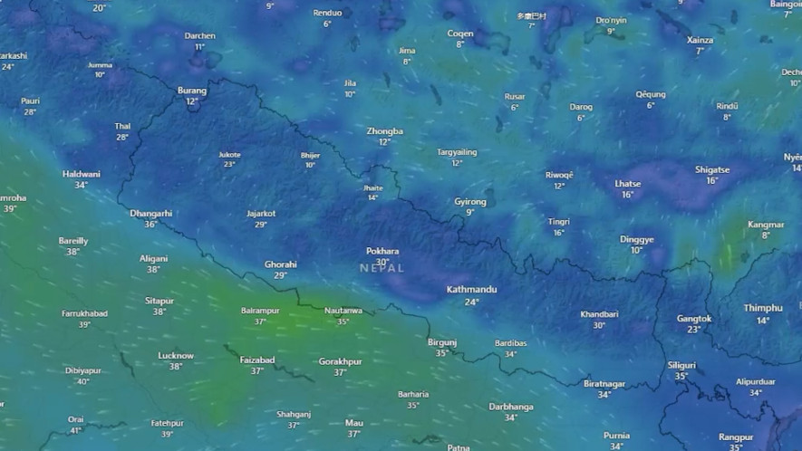 आज पनि मेघगर्जन, चट्याङ र हावाहुरीसहित वर्षाको सम्भावना